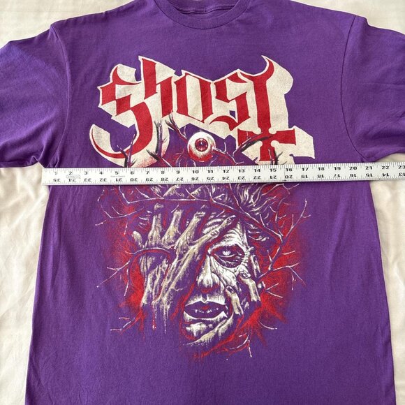 Ghost band tee purple with red accents and very cool front graphic! Size L. - Picture 6 of 7